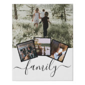 Family Photo Collage Custom Personalized Faux Canvas Print (Front)