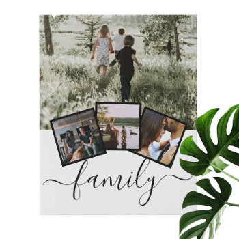 Family Photo Collage Custom Personalized Faux Canvas Print by Ricaso at Zazzle