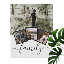 Family Photo Collage Custom Personalized Faux Canvas Print