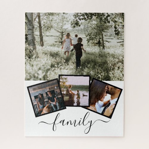 Family Photo Collage Custom Personalized Jigsaw Puzzle