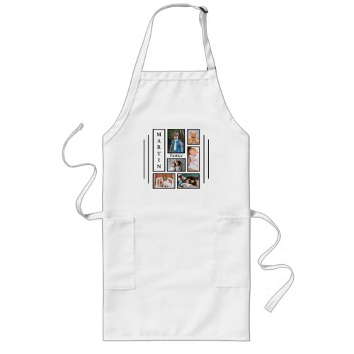 Family Photo Collage Design Personalized Long Apron