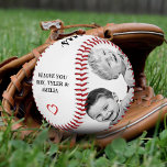 Family Photo Collage Father`s Day Baseball<br><div class="desc">Family photo collage father`s day baseball - two photo collage baseball with a name. Personalize it with two photos and names. You can change any text on the baseball or erase it. A perfect gift for a dad or a new dad on a father`s day, Christmas or a birthday gift....</div>