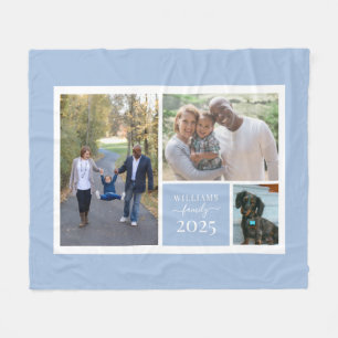 Family Photo Collage Fleece Blanket
