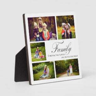 Family Photo Collage Forever Always Personalized Plaque