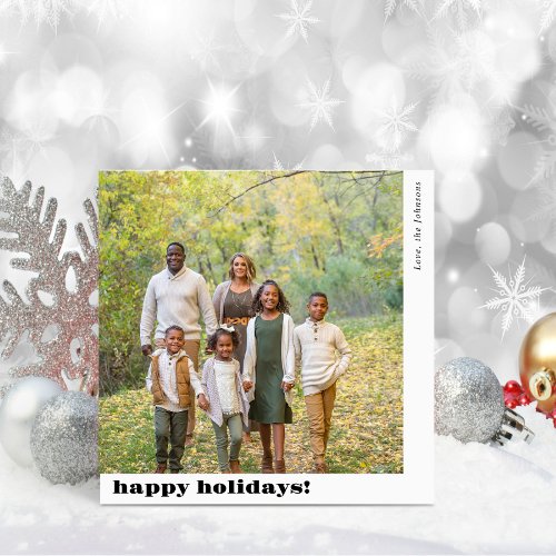 Family Photo Collage Happy Holidays  Holiday Card