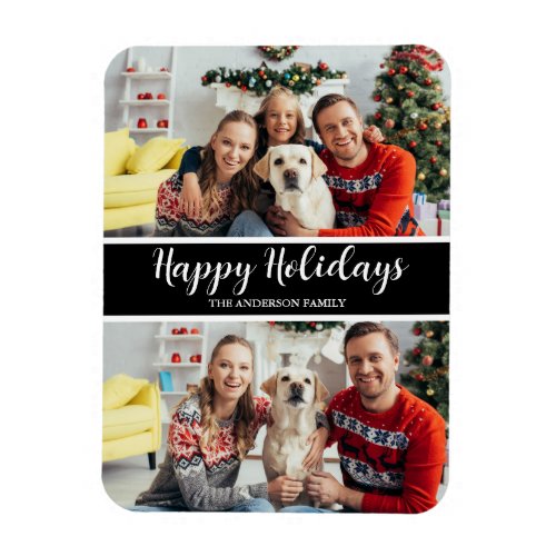 Family Photo Collage  Holiday Postcard Magnet