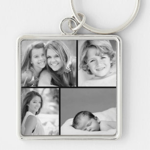 Family Photo Collage Keychain