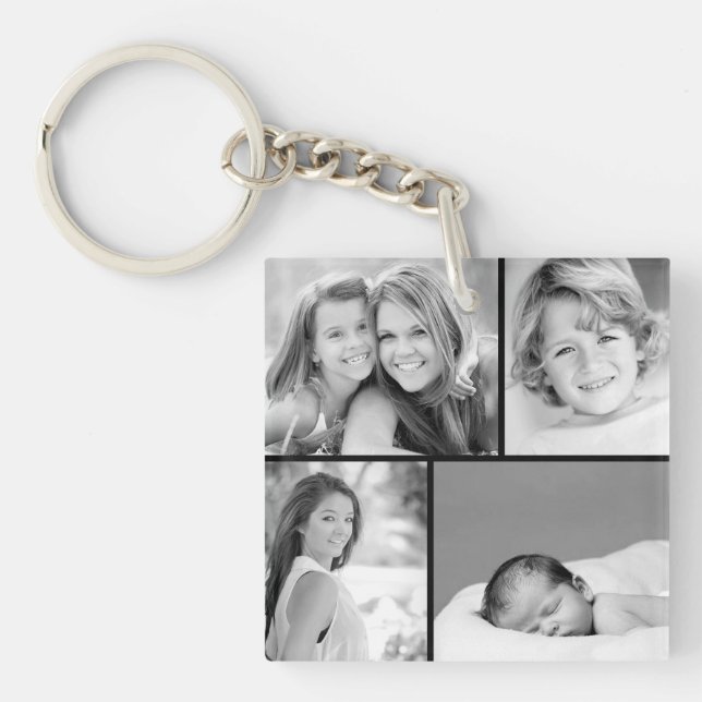 Family Photo Collage Keychain (Front)