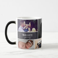 Family Photo Collage Last Name Chalkboard