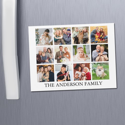 Family Photo Collage Magnet Card
