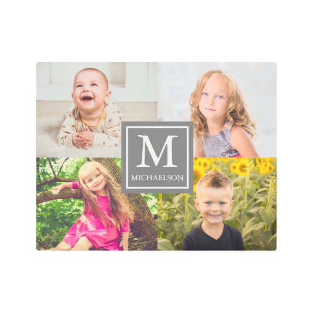 Family Photo Collage Metal Print (Front)
