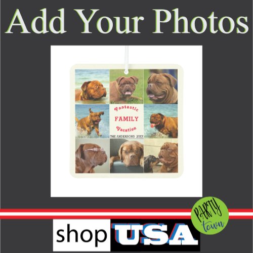 Family Photo Collage Monogram Air Freshener