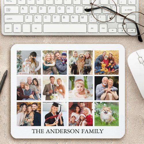 Family Photo Collage Mouse Pad
