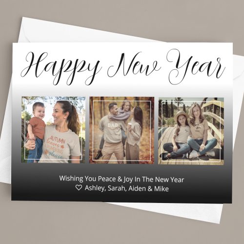 Family Photo Collage New Years Card