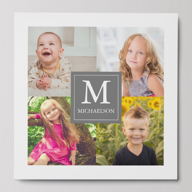 Family Photo Collage Peel And Stick Photo Tile (Front Set)