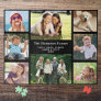 Family Photo Collage Personalized Black Jigsaw Puzzle