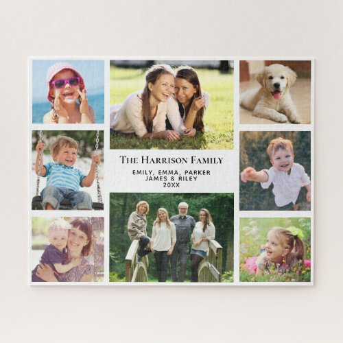 Family Photo Collage Personalized Jigsaw Puzzle