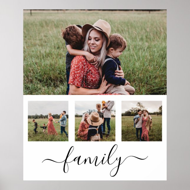 Family Photo Collage Personalized Poster (Front)