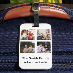 Family Photo Collage Personalized Travel Luggage Tag