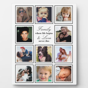 Family Photo Collage Plaque