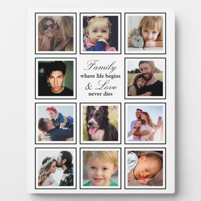 Family Photo Collage Plaque (Front)