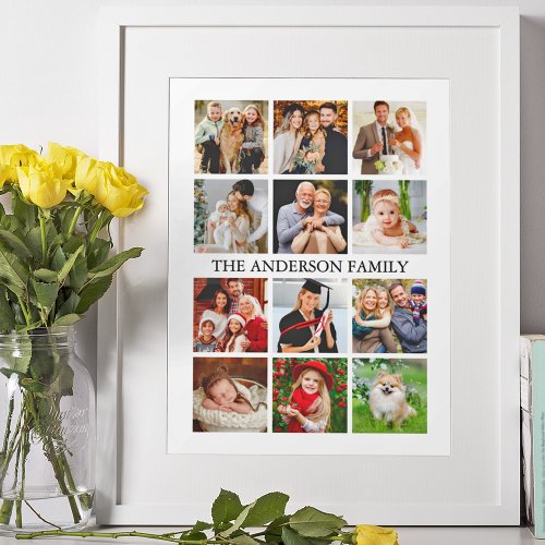 Family Photo Collage Poster