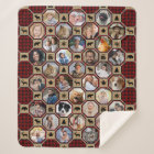 Family Photo Collage Red Buffalo Plaid Quilt Lg Sm