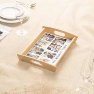 Family Photo Collage Serving Tray