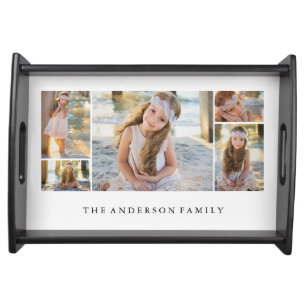 Family Photo Collage Serving Tray