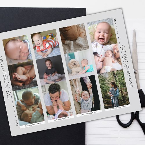 Family Photo Collage Set of 4 Bookmark Template 