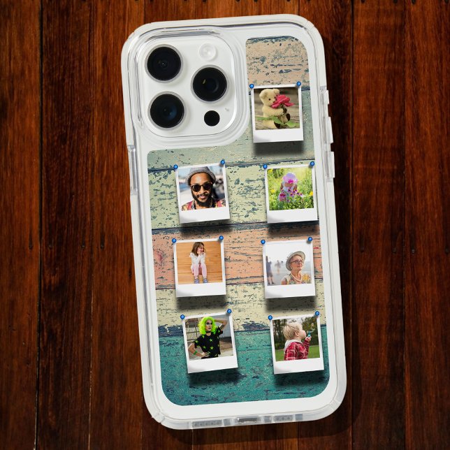 Family Photo Collage  Speck iPhone Case (Personalized photo template iPhone 15 pro max case.)