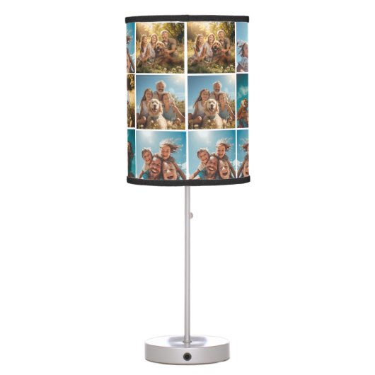 Family Photo Collage Table Lamp (Back)