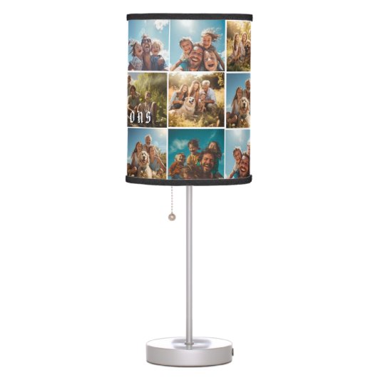 Family Photo Collage Table Lamp (Right)