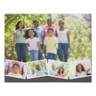 Family Photo Collage w. Zigzag Photo Strip - Grey