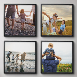Family Photo Collage Wall Peel And Stick Photo Tile