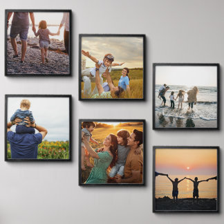 Family Photo Collage Wall Peel And Stick Photo Tile