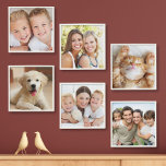 Family Photo Collage Wall Peel And Stick Photo Tile<br><div class="desc">Create a chic, simple and modern wall display to celebrate your with these peel and stick wall photo tiles. Select the number of tiles desired, the color of the frame and whether to include matting. An open slot at the top allows you to replace photos from time to time if...</div>