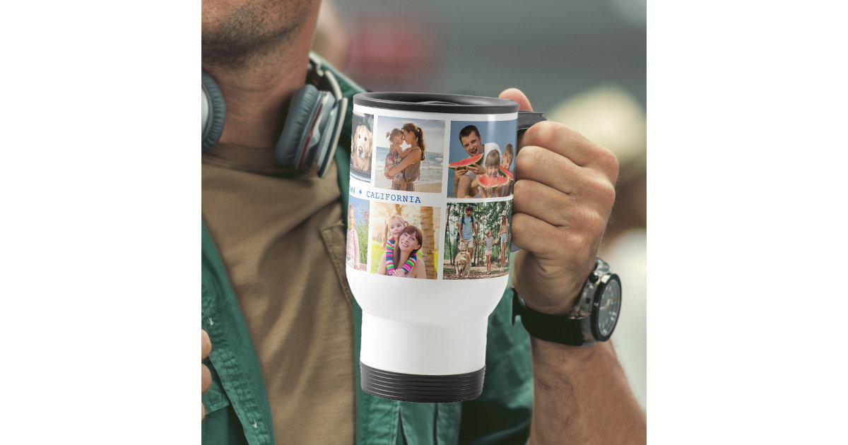 Travel Photo Mug, Travel Collage Mug