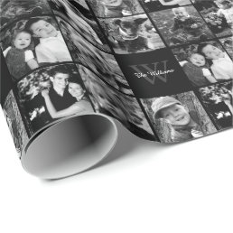Family Photo Collage Wrapping Paper