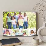 Family Photo Collage Zigzag Photo Strip Dark Grey Canvas Print<br><div class="desc">Create your own unique and stylish canvas with your favorite family photos. The template is set up ready for you to add up to 5 photos. The main photo will be used as the background and the remaining 4 photos will be laid out in a zigzag photo strip along the...</div>