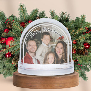 Family Photo Custom Christmas Holiday Gift Snow Globe