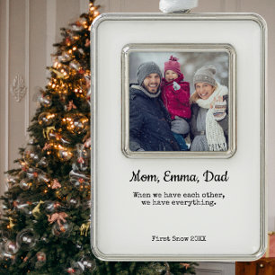 Family Photo Custom Christmas Tree Ornament 