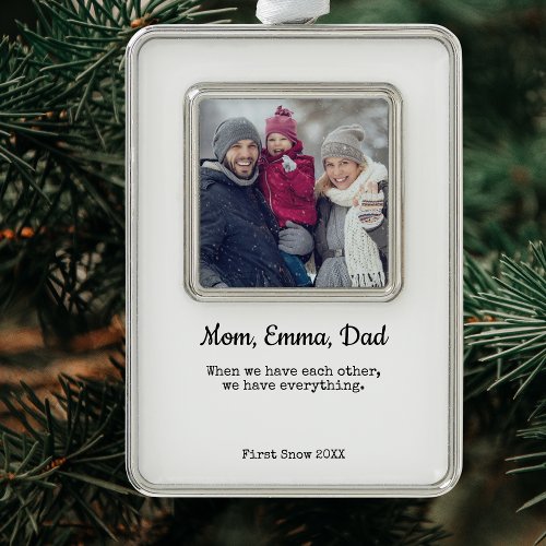 Family Photo Custom Christmas Tree Ornament 