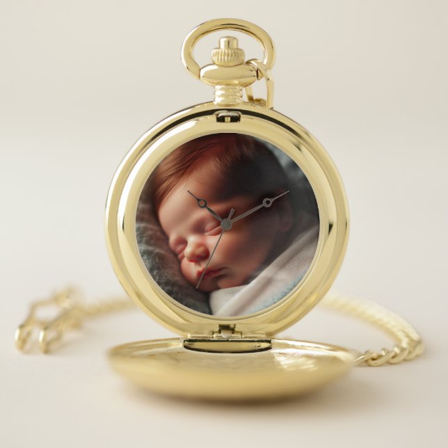 Family Photo Custom  Pocket Watch (Inside)