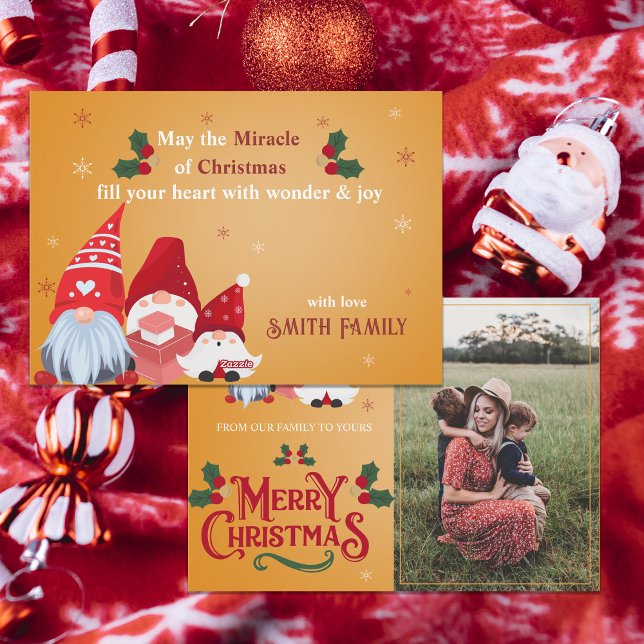 Family Photo Cute Gnomes  Holiday Merry Christmas (Family Photo Cute Gnomes Holiday Merry Christmas)