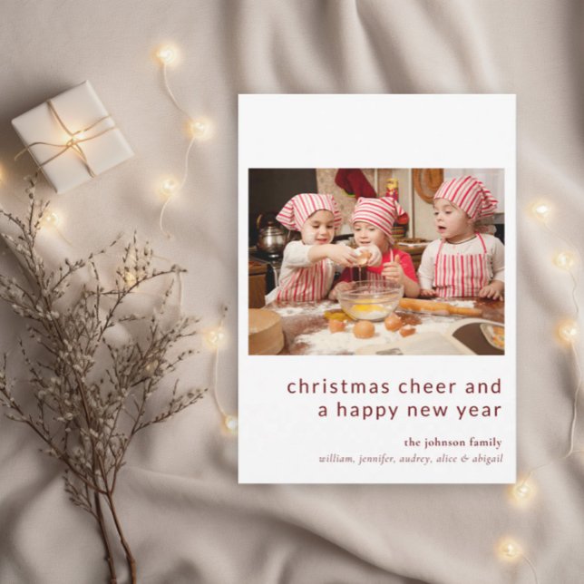 Family Photo Cute Holiday Christmas Card (Creator Uploaded)