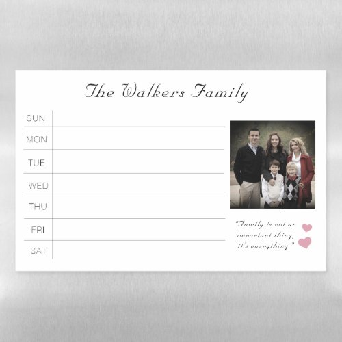 family photo dailyweekly to do planner with quote magnetic dry erase sheet