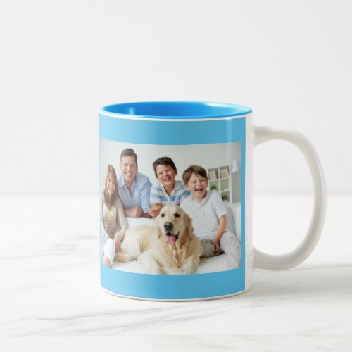 Family Photo Design Two_Tone Coffee Mug