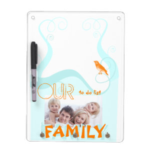 Family Photo Dry Erase To Do List Board