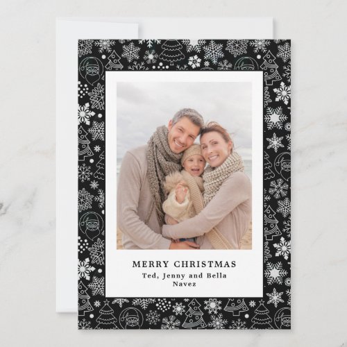 Family Photo Editable Color Traditional Christmas